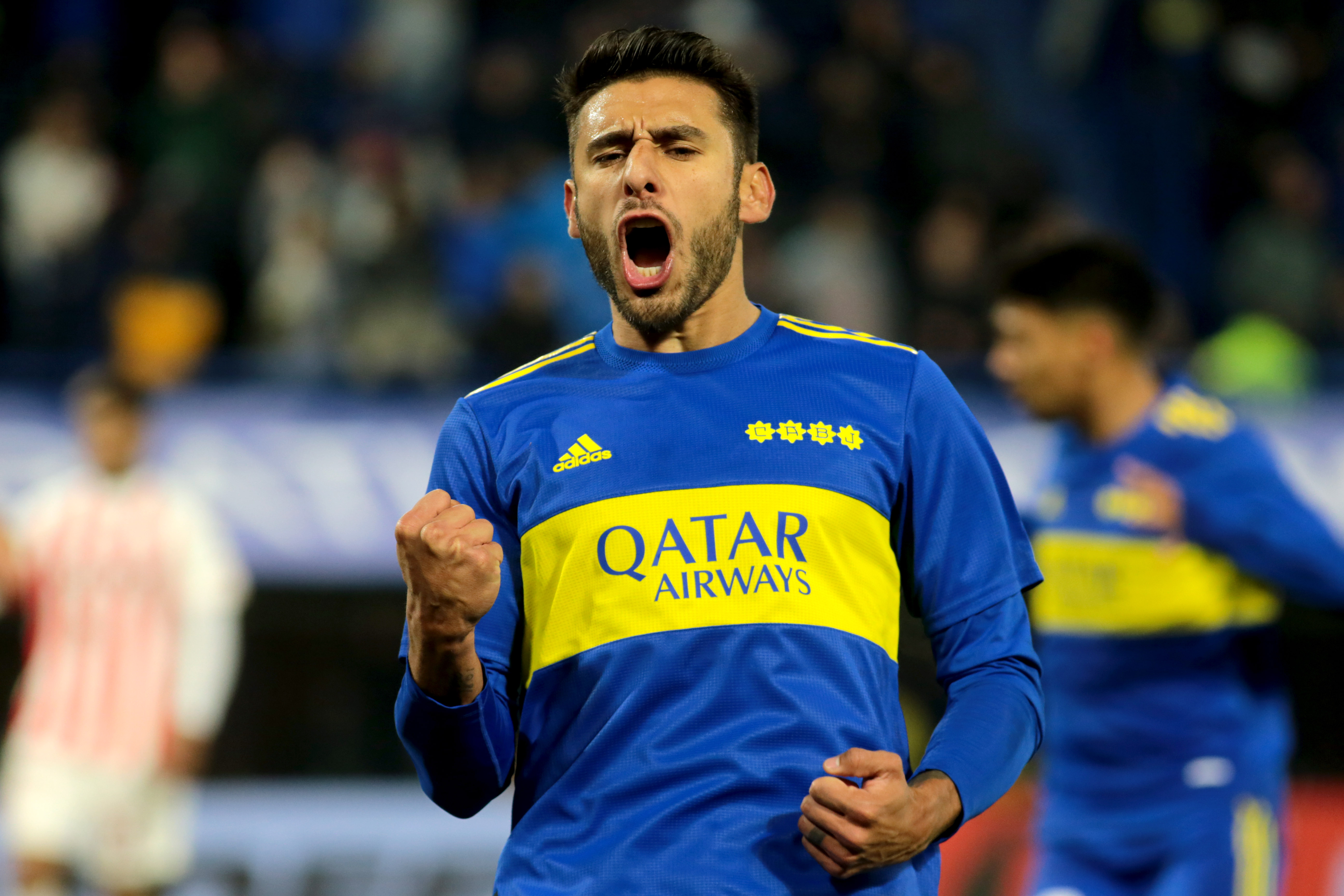 Salvio festejó el empate para Boca ante Unión