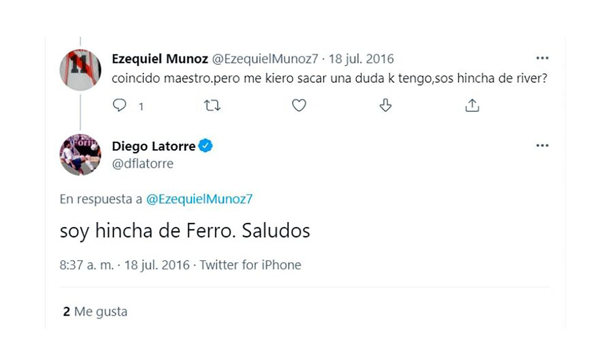 Su respuesta al hincha de River Plate
