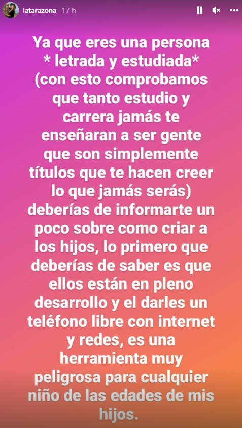 Karla Tarazona responde a Leonard León. (Foto: Instagram)