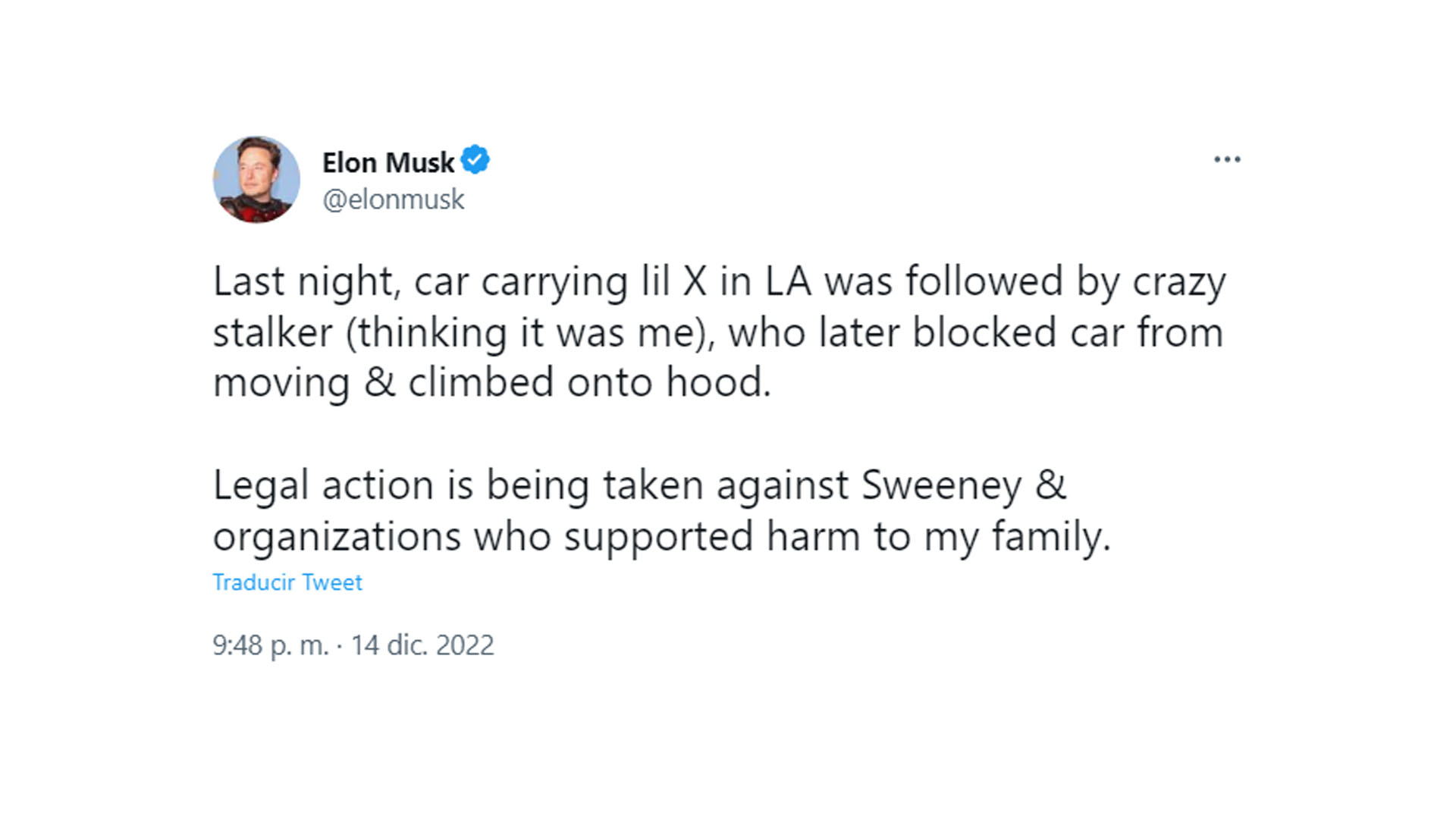El tuit de Elon Musk sobre la persecución contra Lil X 