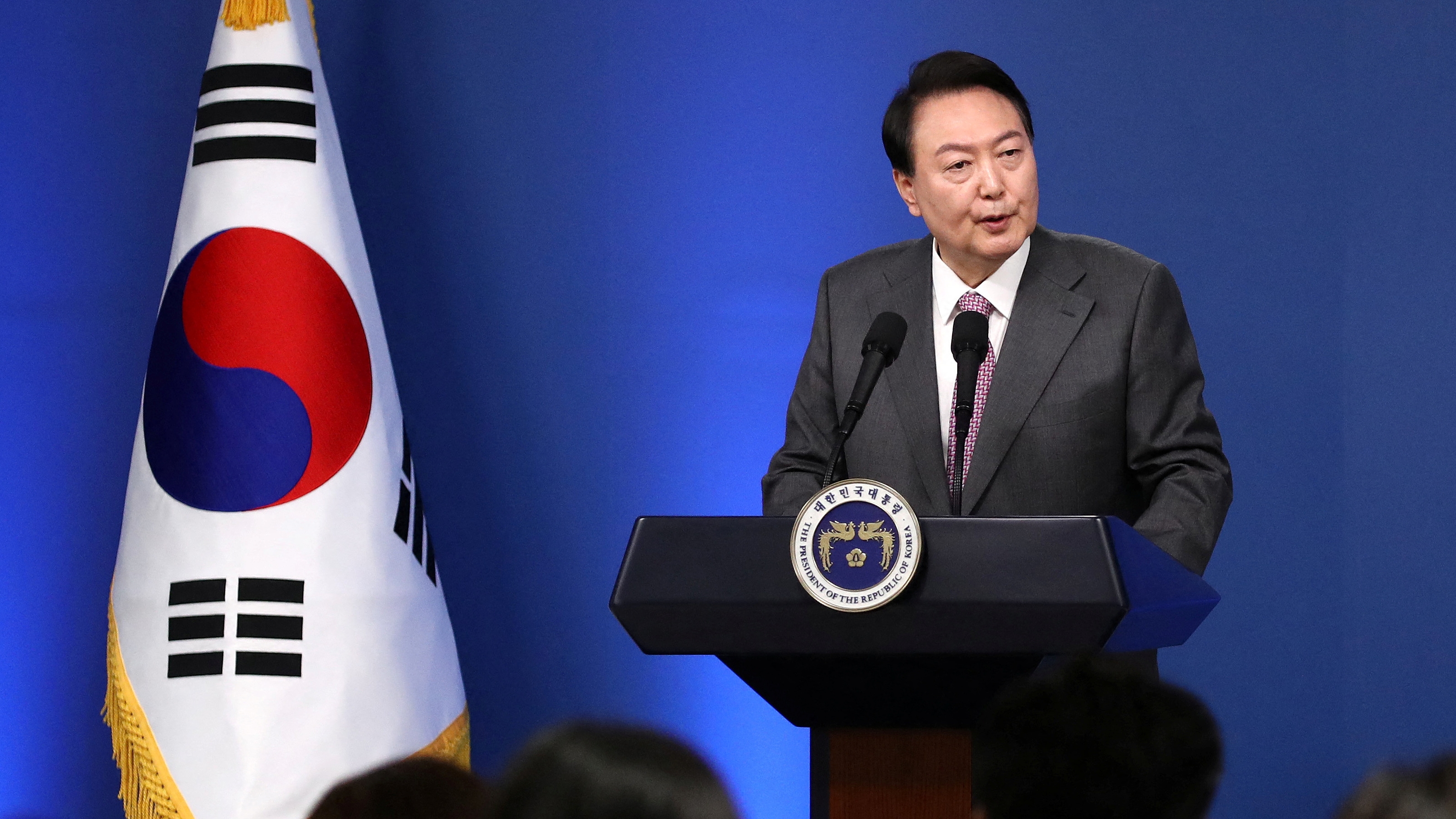 El presidente surcoreano, Yoon Suk-yeol Chung Sung-Jun/Pool via REUTERS