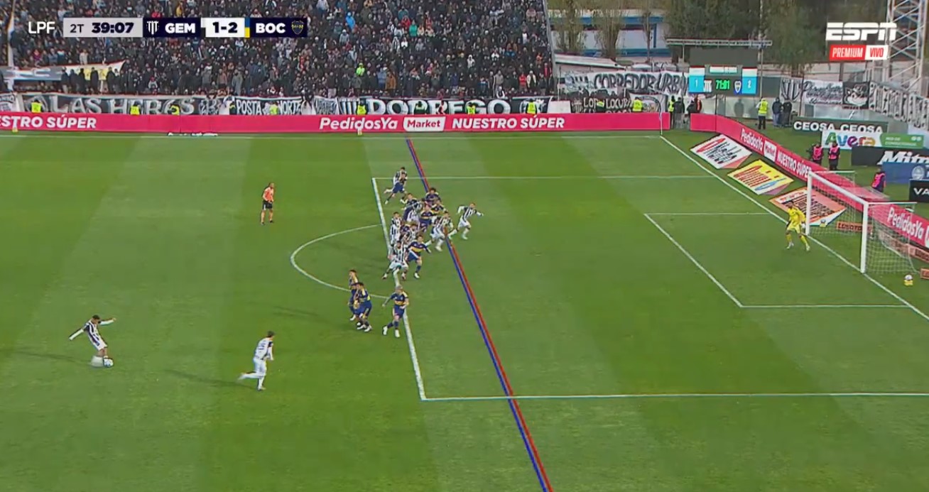 La lupa sobre el gol que el VAR le anul&oacute; a Gimnasia de Mendoza ante Boca Juniors por fuera de juego