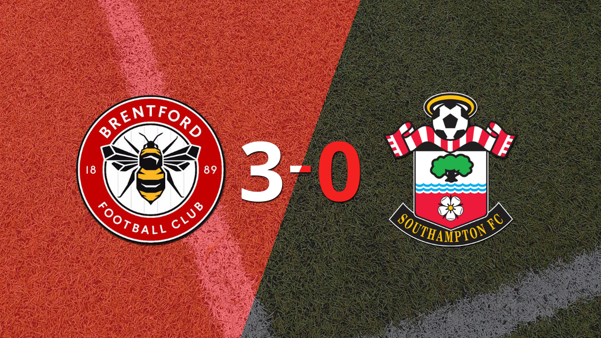 Goleada de Brentford 3 a 0 sobre Southampton
