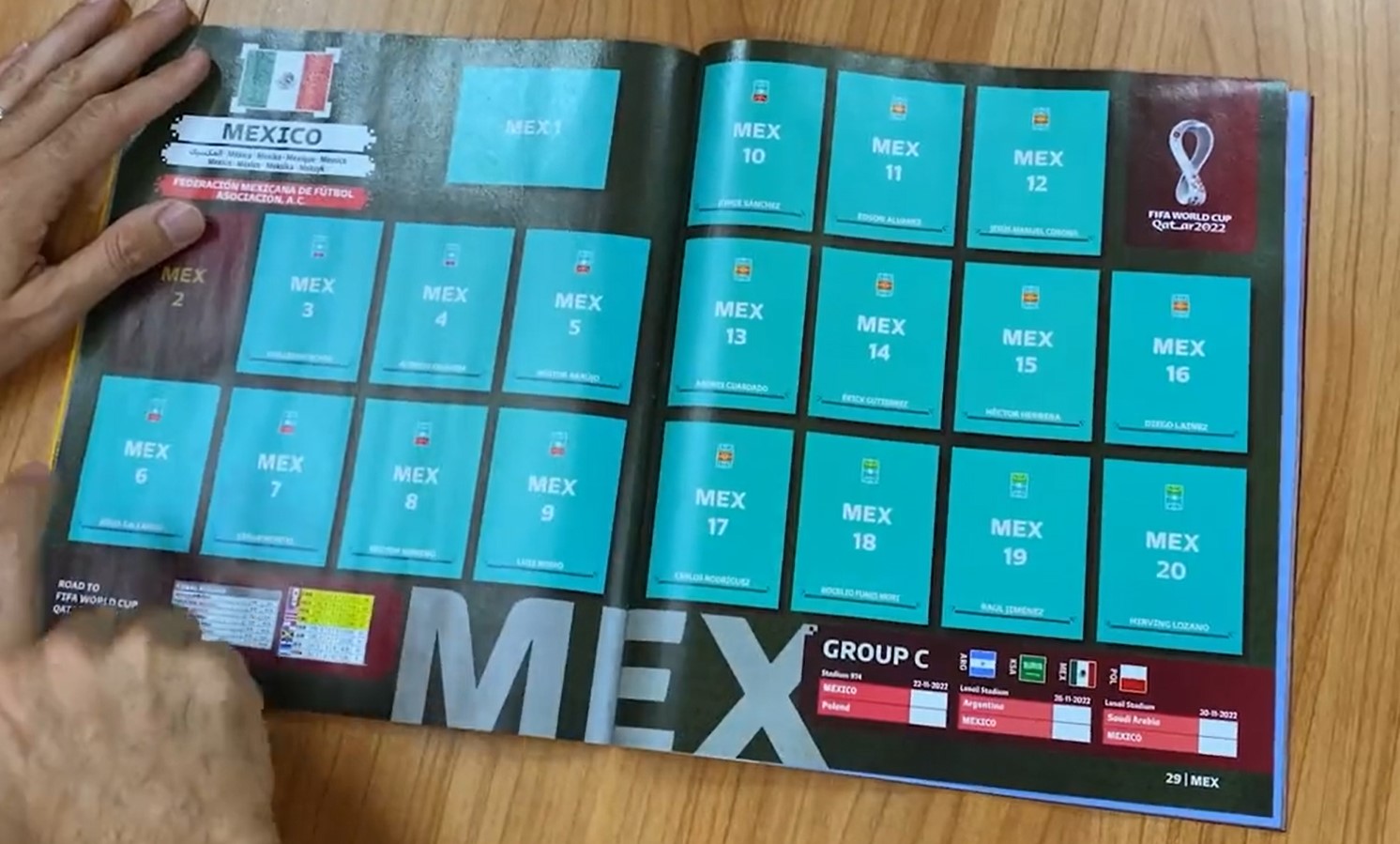 Seleccionados de México en el álbum Panini del Mundial de Qatar 2022 (Foto: Panini México)