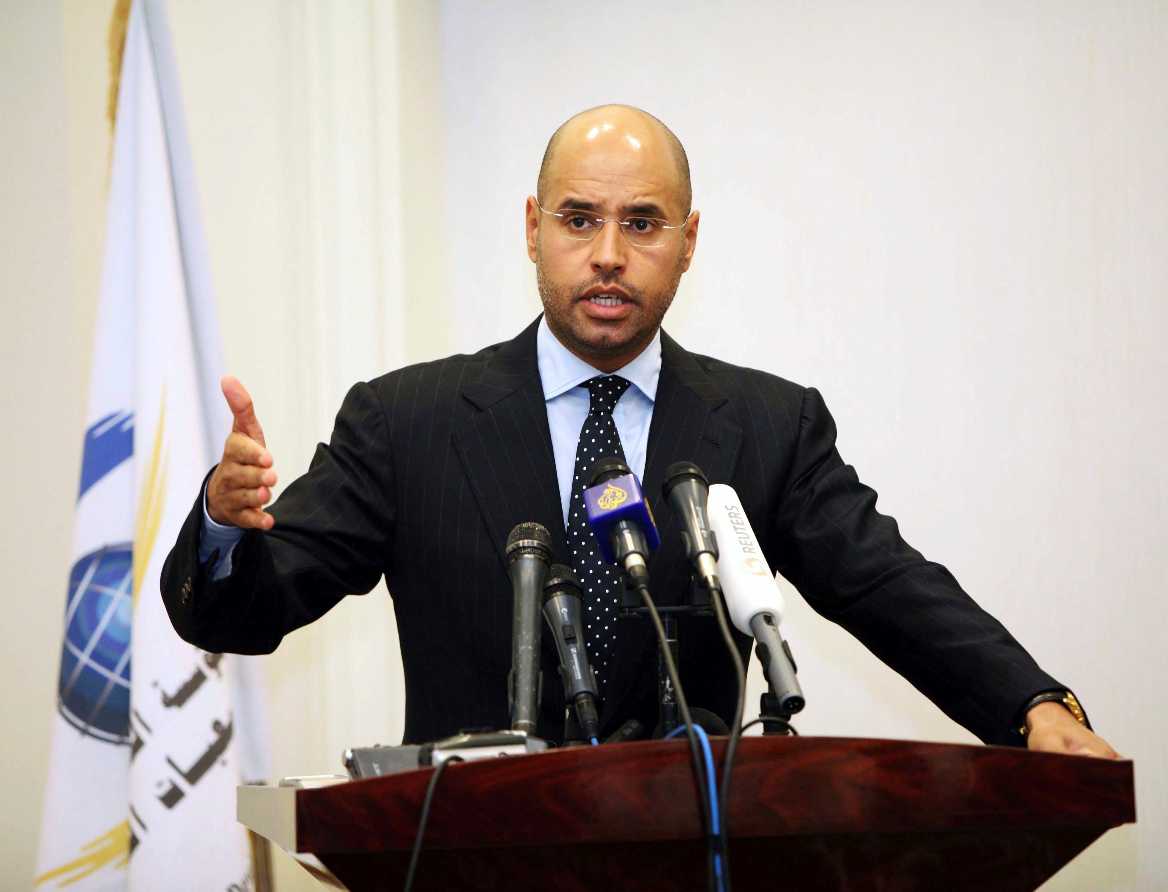 Imagen de archivo en la que se ve a Saif Al Islam Gadafi. EFE/SABRI ELMHEDWI/Archivo
