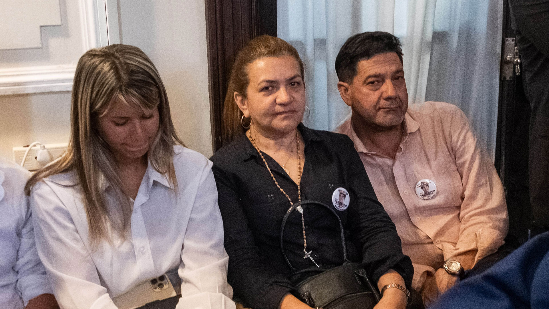 Los padres de Fernando siguen atentamente los alegatos (Télam)