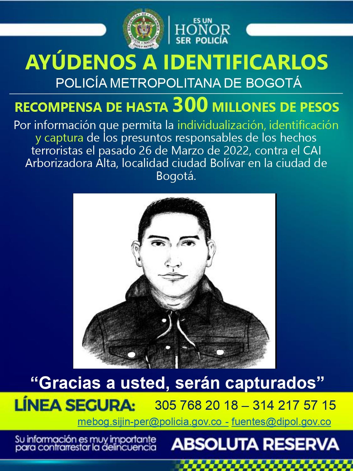 Más buscados en Bogotá / Secretaría de Seguridad