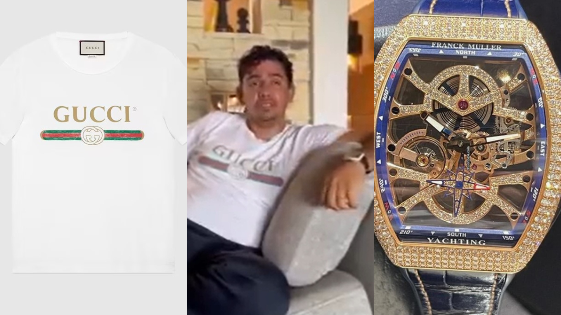 Regularmente erección raya Con reloj Franck Muller y playera Gucci, así reapareció el “Fresa”, líder  de la Familia Michoacana - Infobae