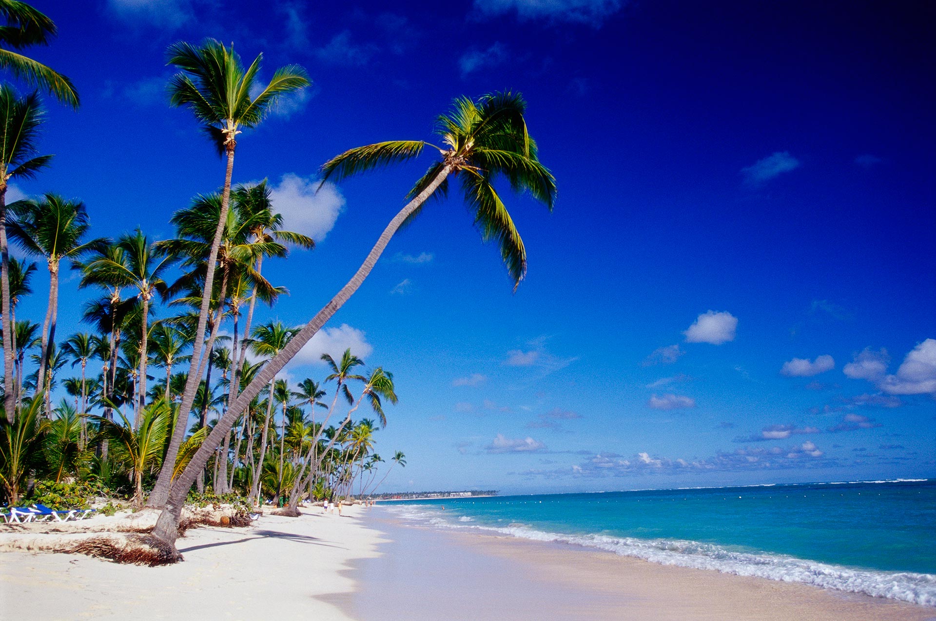 Ubicada en la popular zona de Punta Cana, la playa Bávaro se extiende 50 km