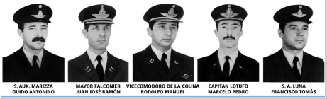 La tripulación que dio su vida el 7 de junio.