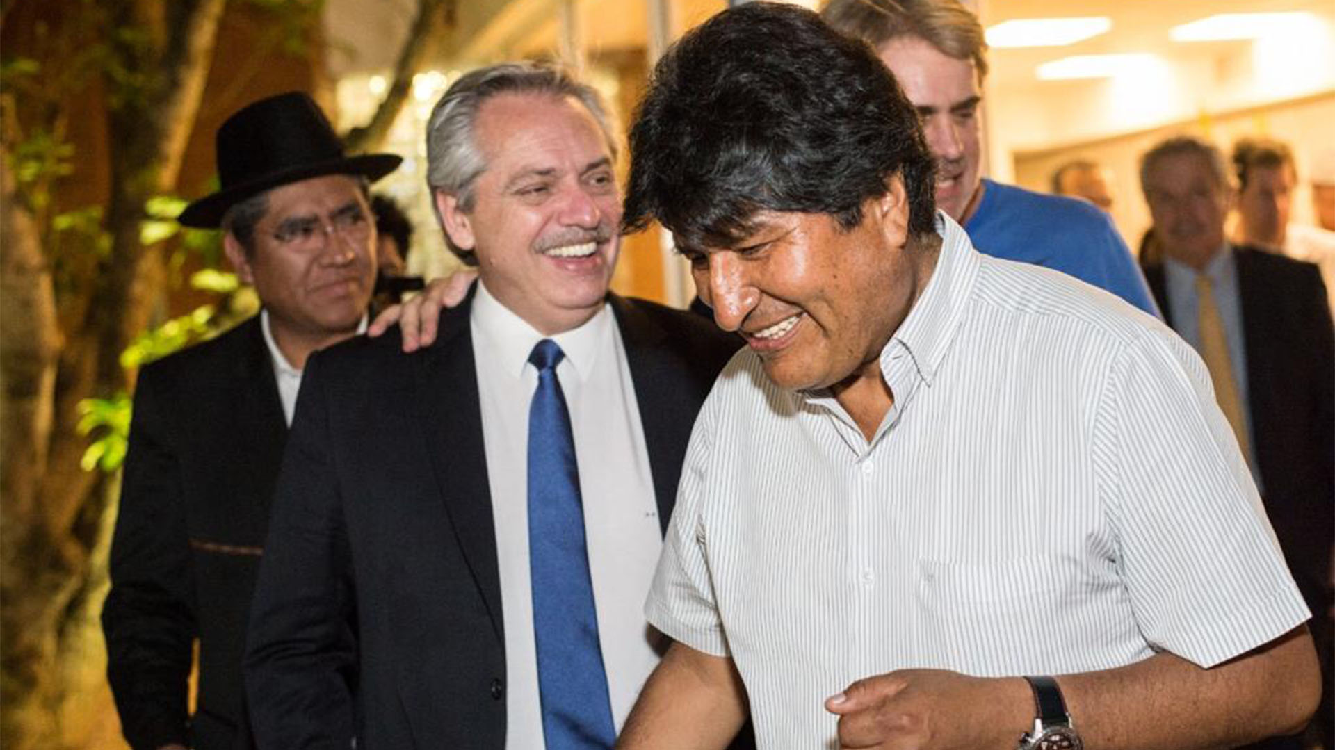Alberto Fernández y Evo Morales en Buenos Aires