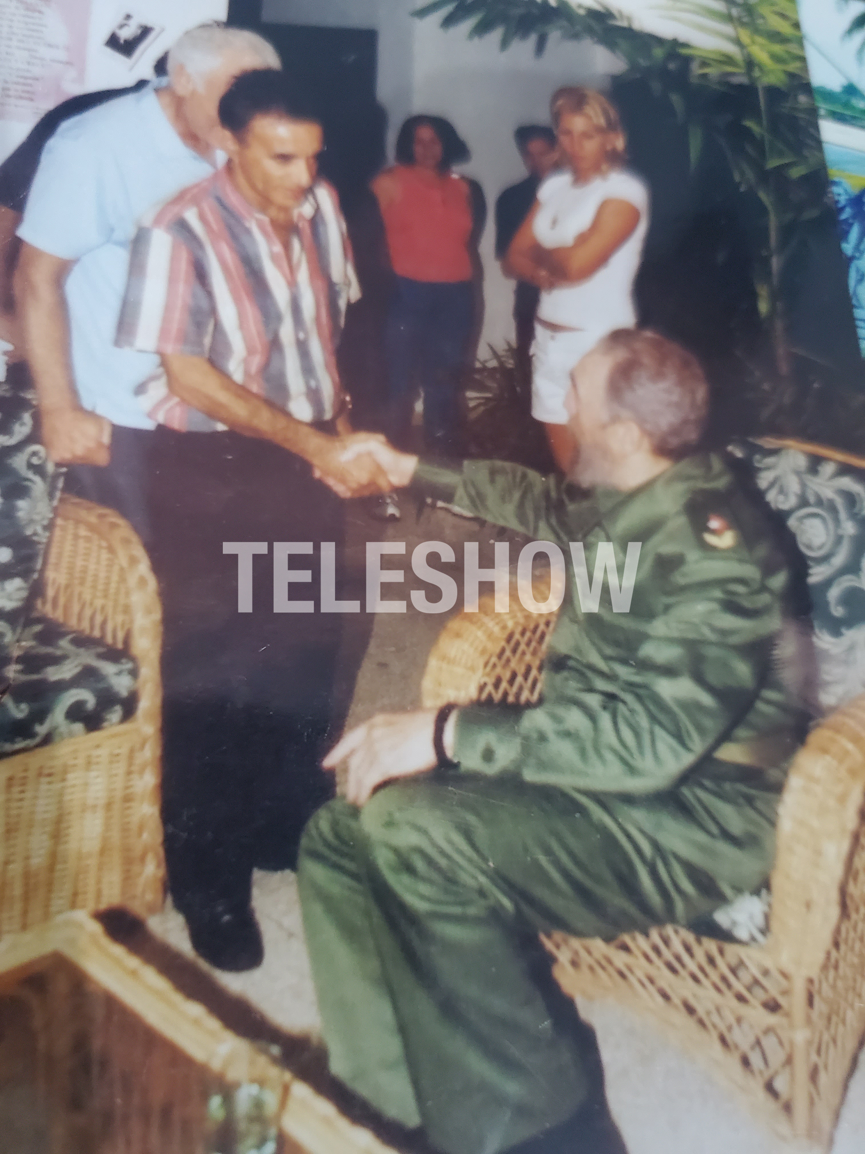 Carlos Ferro Viera charlando con Fidel Castro