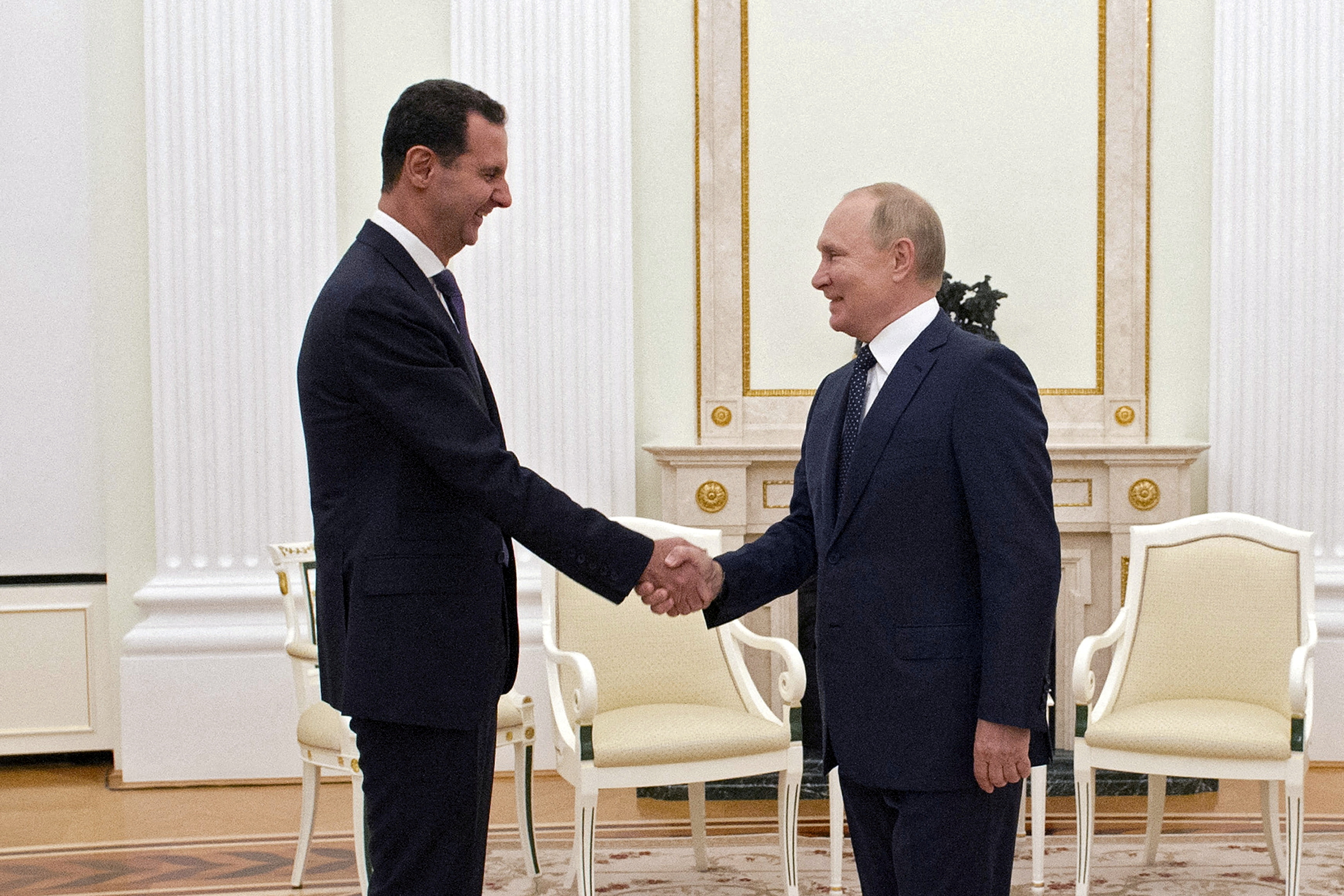 Bashar al-Assad junto a Vladimir Putin