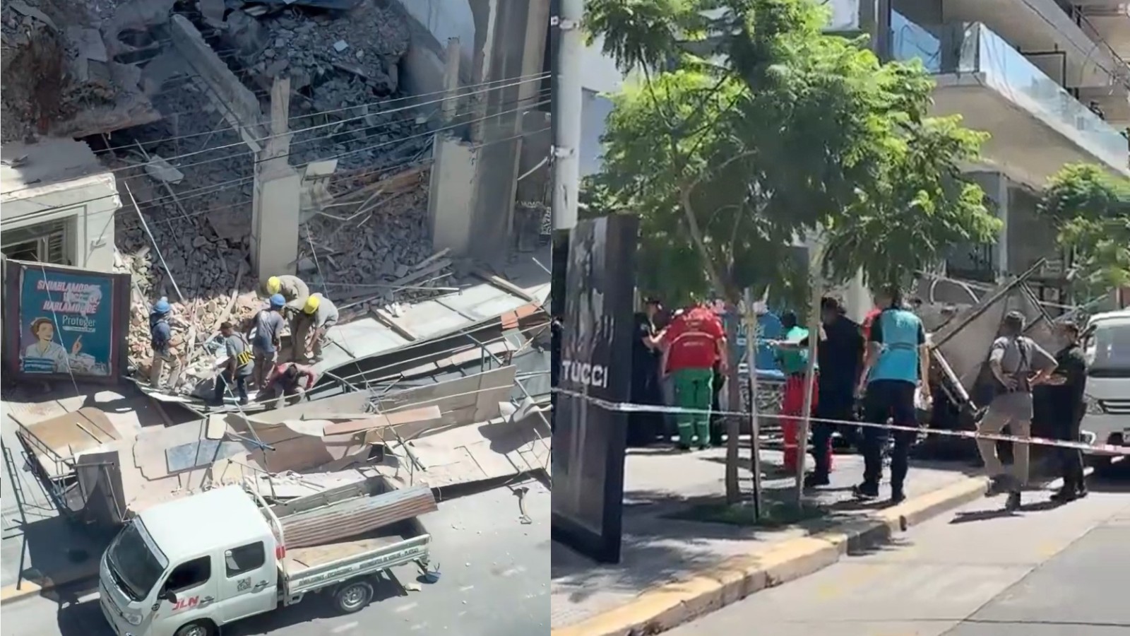 Se derrumb&oacute; parte de una obra en construcci&oacute;n en Belgrano y un obrero result&oacute; herido