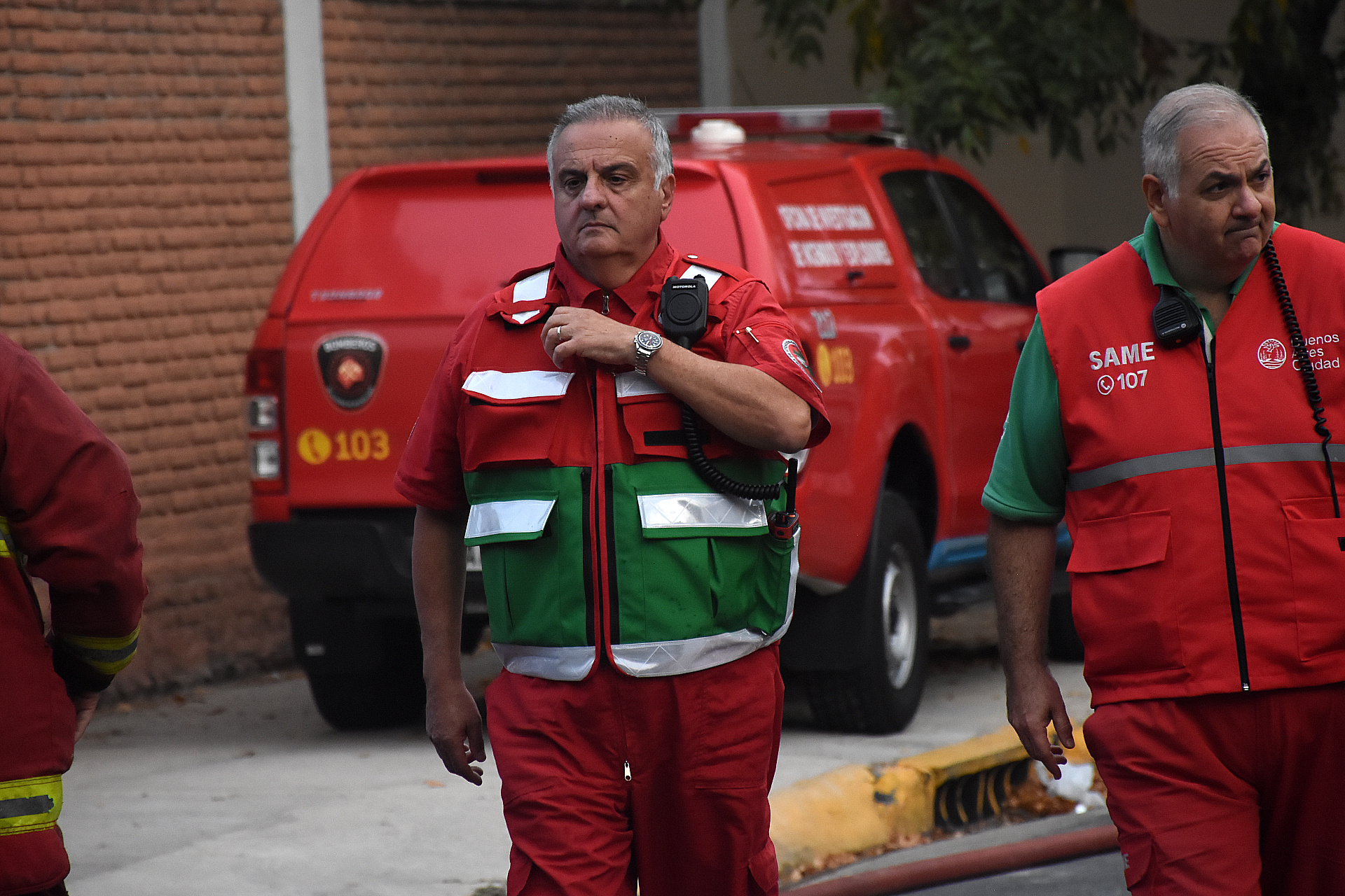 Alberto Crescenti en la zona del incendio  (Nicolas Stulberg)