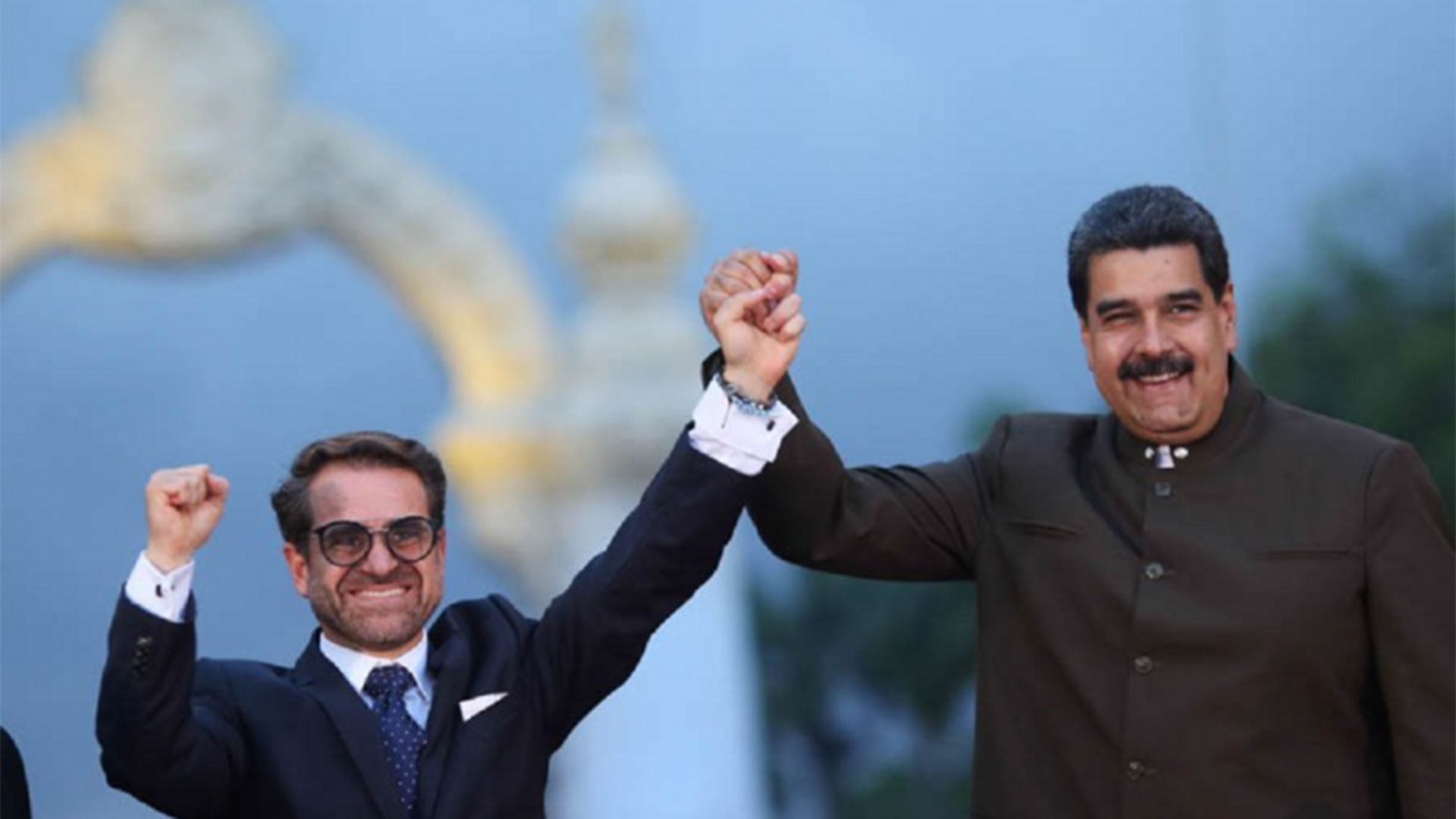 Rafael Lacava, gobernador del estado Carabobo, junto al dictador Nicolás Maduro