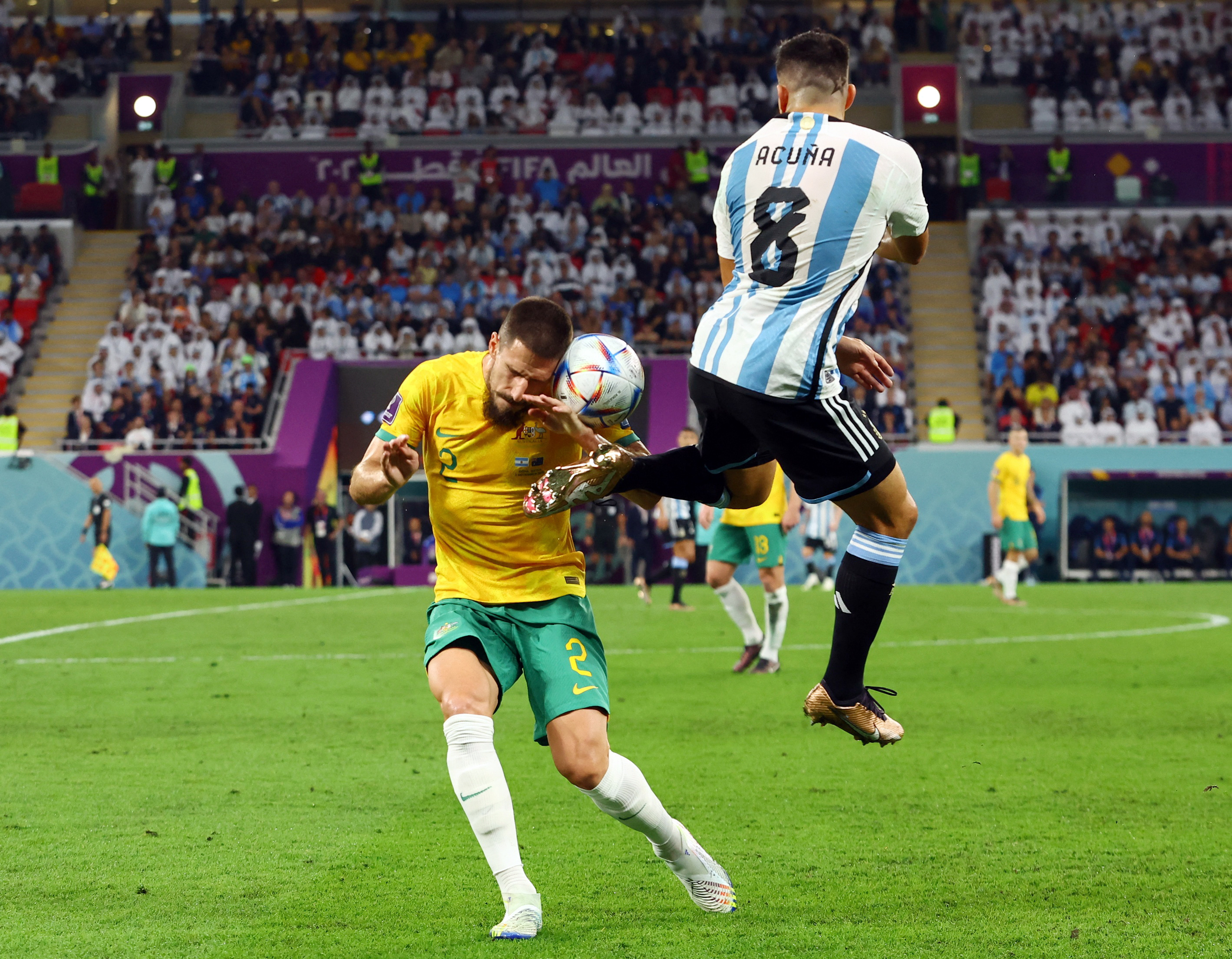 Acuña, clave por la izquierda en el ataque de la Selección (REUTERS/Bernadett Szabo)