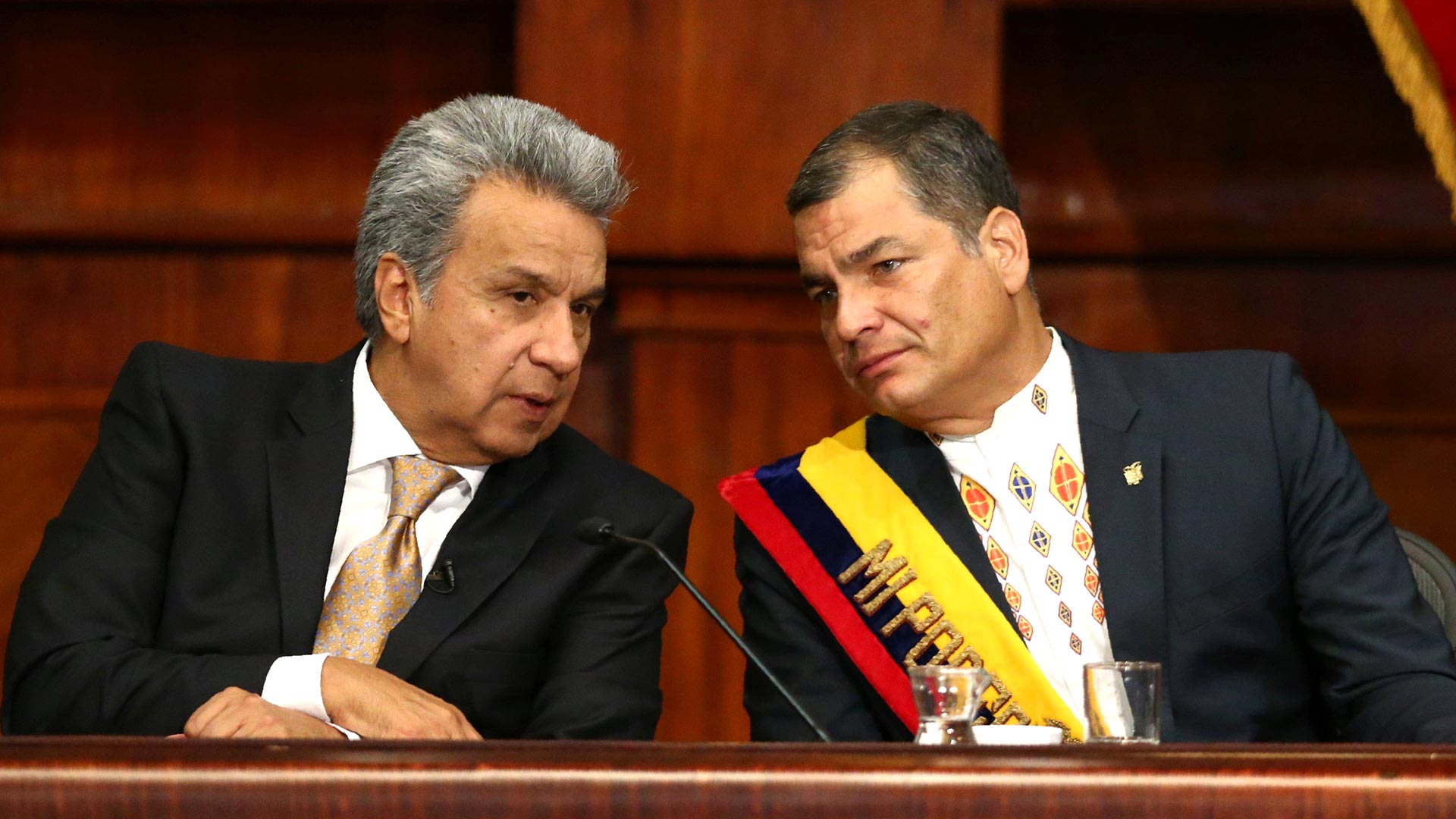Lenín Moreno junto a Rafael Correa