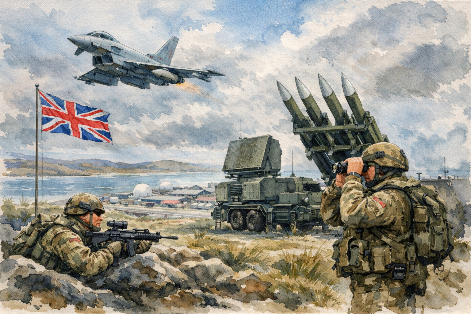 El jefe de la Fuerza A&eacute;rea brit&aacute;nica afirm&oacute; que la defensa de las Islas Malvinas es "innegociable" y la RAF est&aacute; en m&aacute;xima alerta