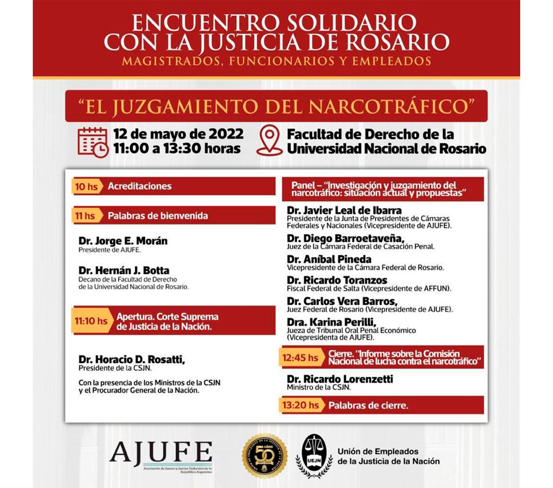 La agenda del evento en Rosario