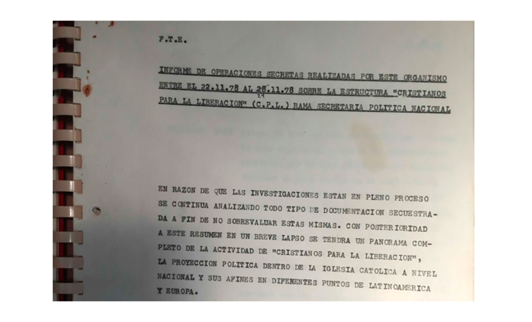 Un documento inédito sobre las operaciones escrito en un centro de detención clandestino