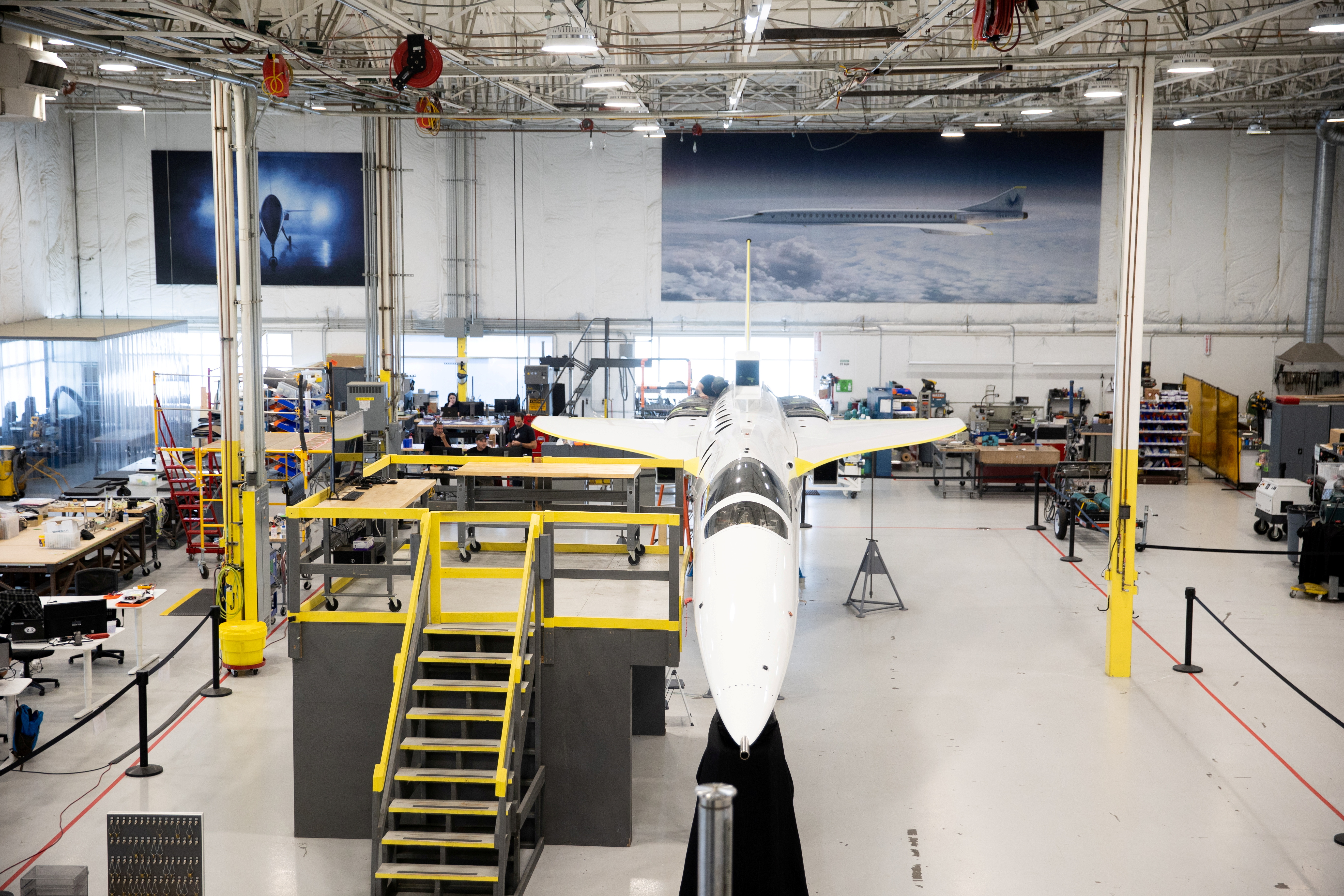 Foto de archivo: El avión de demostración XB-1 que Boom Supersonic está utilizando para probar más de 50 años de mejoras en la tecnología de su propuesta de avión (REUTERS/Alyson McClaran)