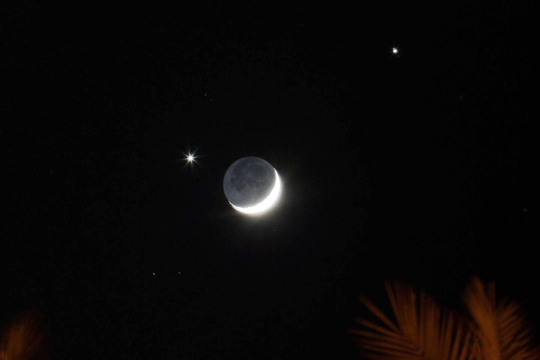 El eclipse parcial de Luna. Foto: Andina.