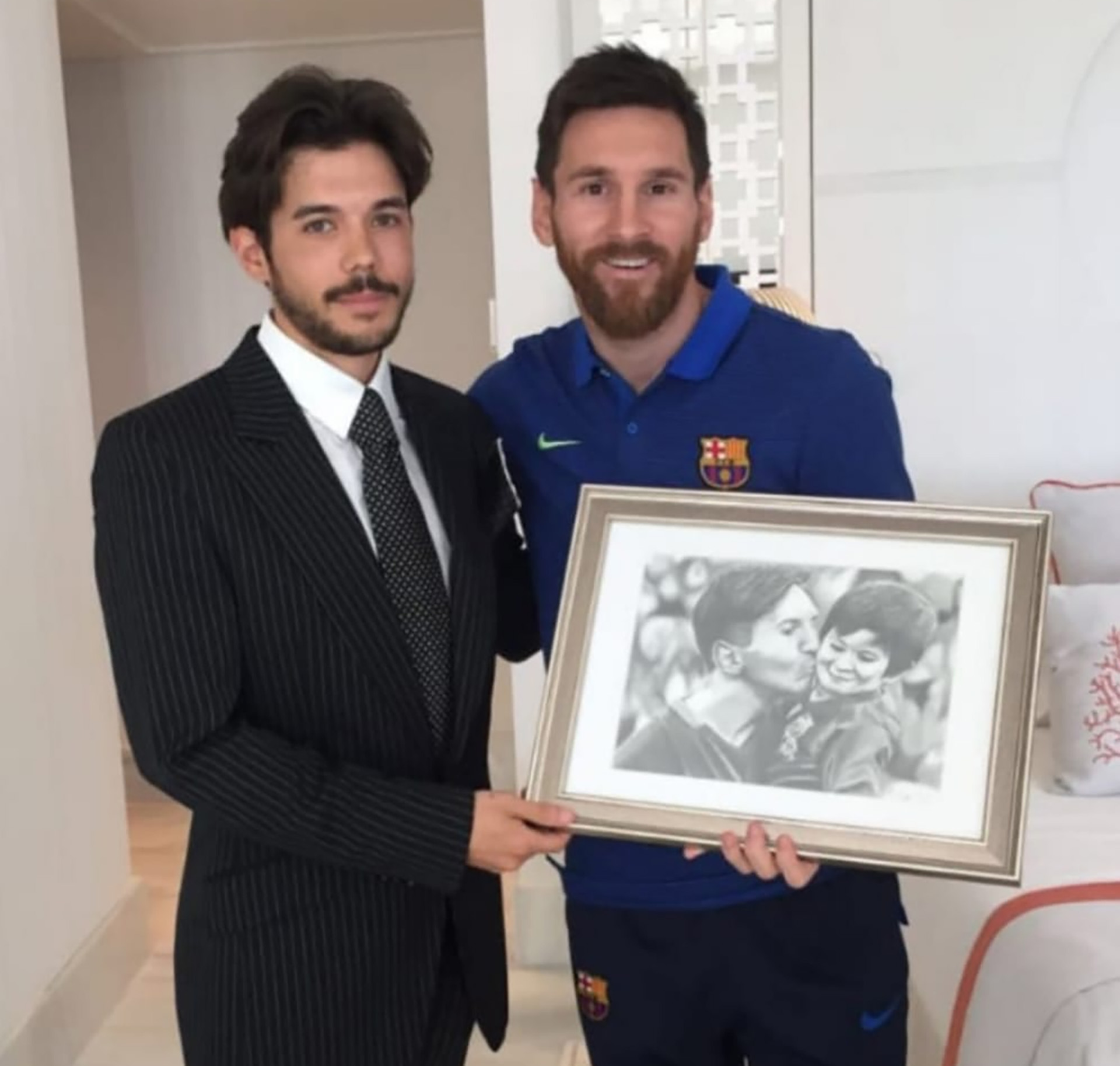 Axel Caniggia y Lionel Messi