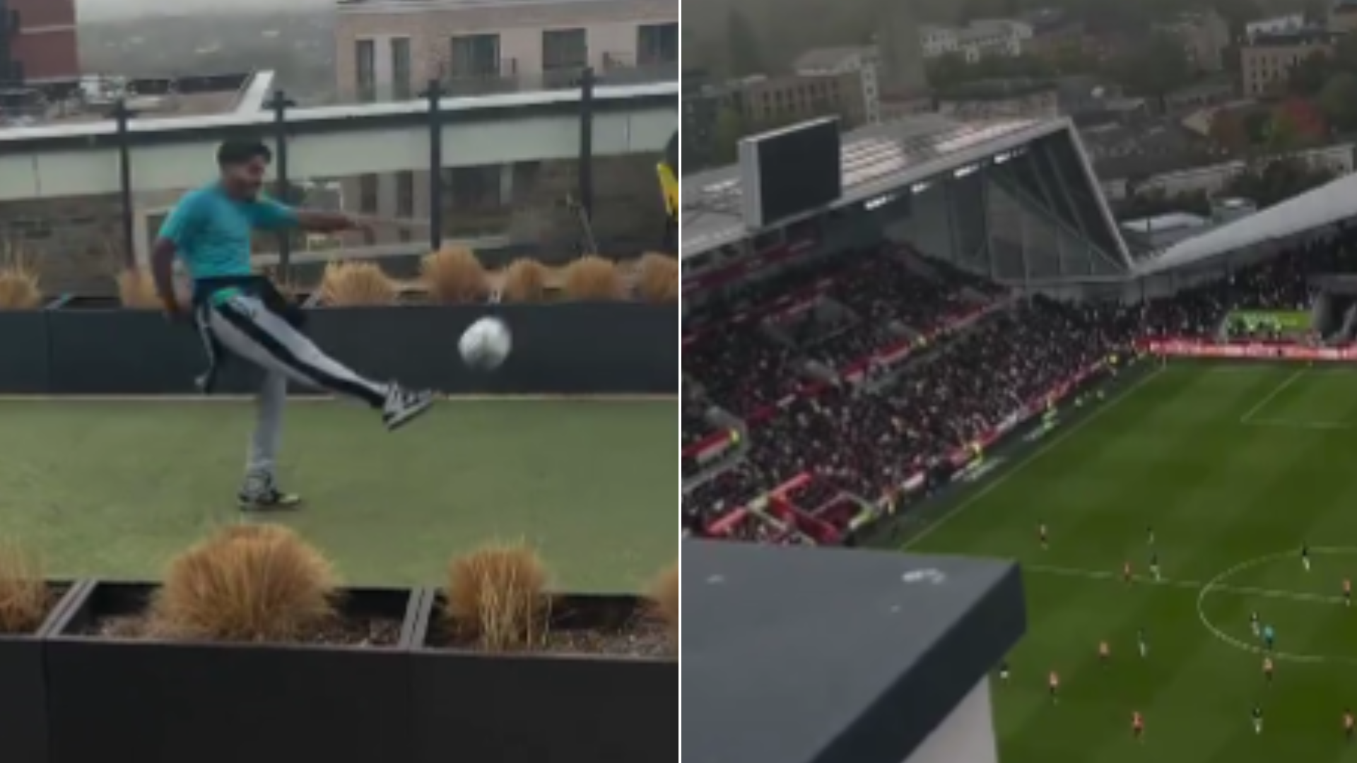 Pate&oacute; una pelota de rugby desde una terraza y lo busca la Polic&iacute;a: la ins&oacute;lita secuencia que involucra a un club de Premier League