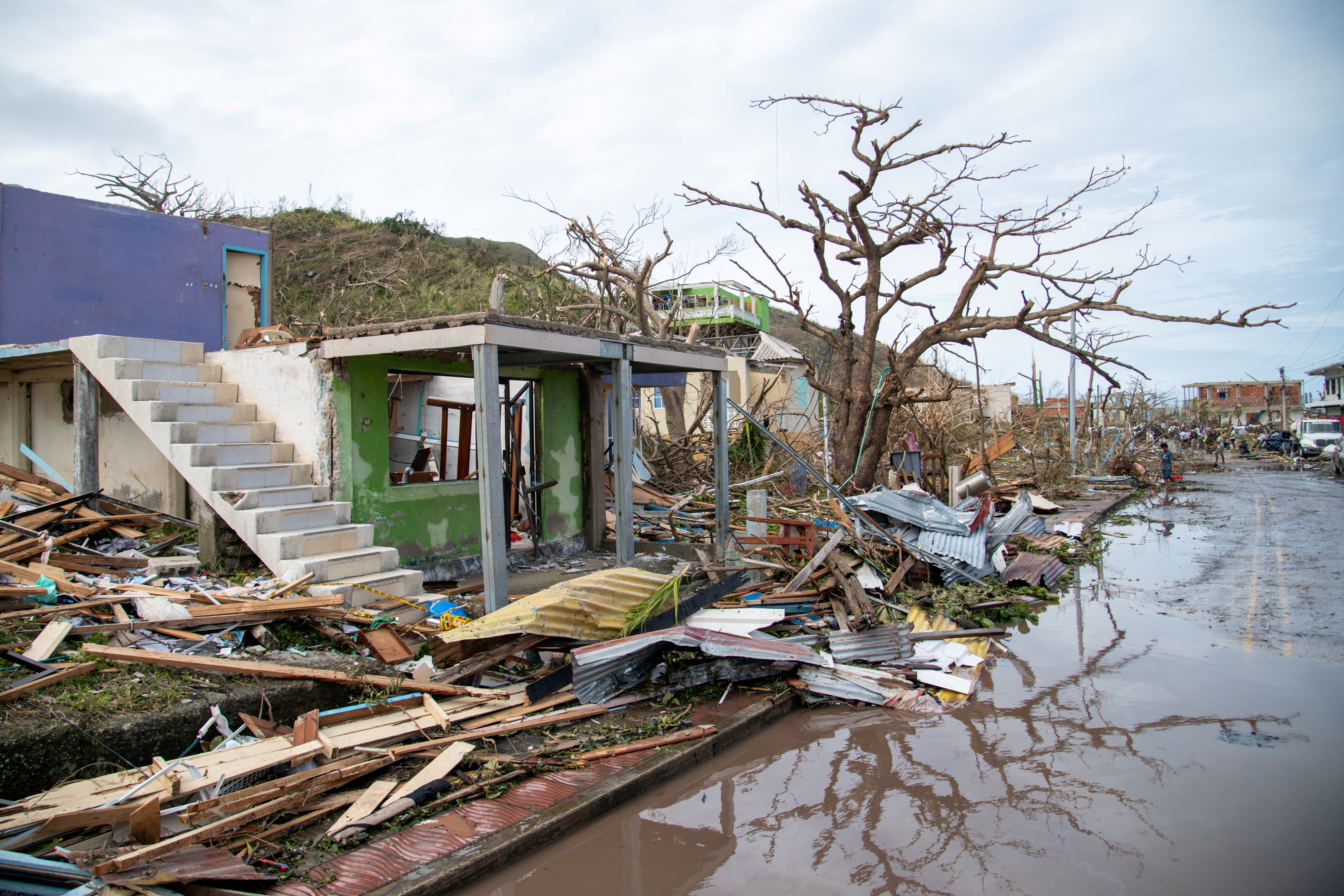 Damaged houses are seen after the passing of Storm Iota, in Providencia, Colombia November 17, 2020. Picture taken November 17, 2020. Efrain Herrera/Colombia Presidency/Handout via REUTERS   ATTENTION EDITORS - THIS IMAGE HAS BEEN SUPPLIED BY A THIRD PARTY. NO RESALES. NO ARCHIVES