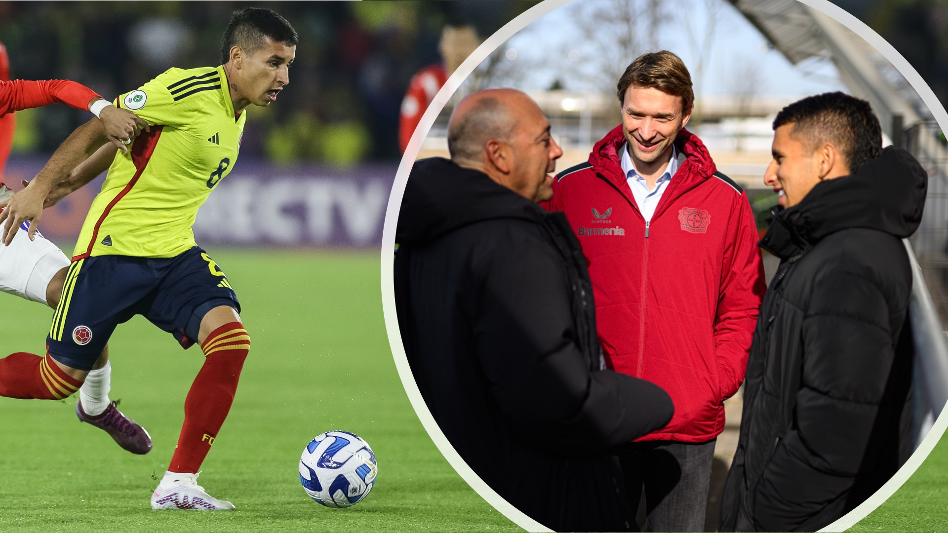 Gustavo Puerta pasó saludar en Leverkusen antes de viajar a Núremberg con su nuevo club