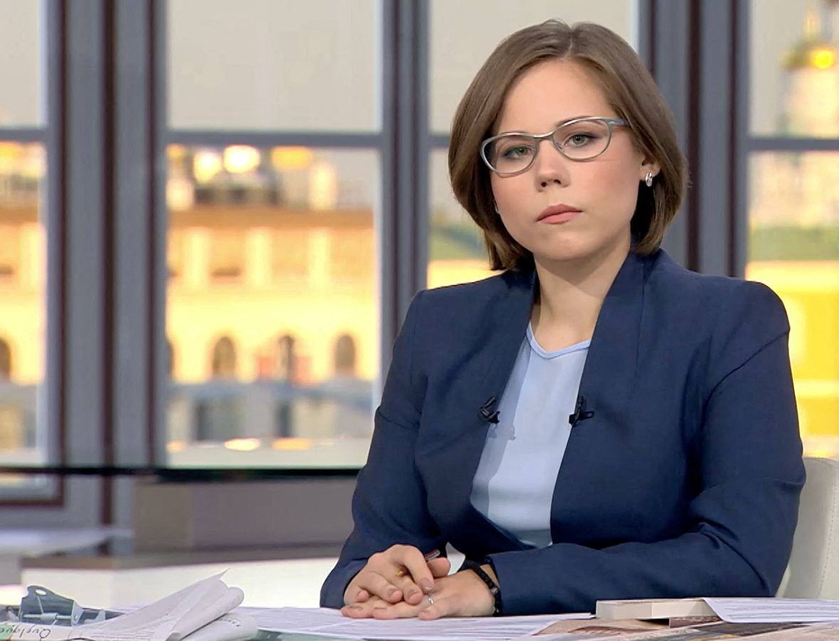 Daria Dugina, frecuente analista de la TV rusa (via Reuters)