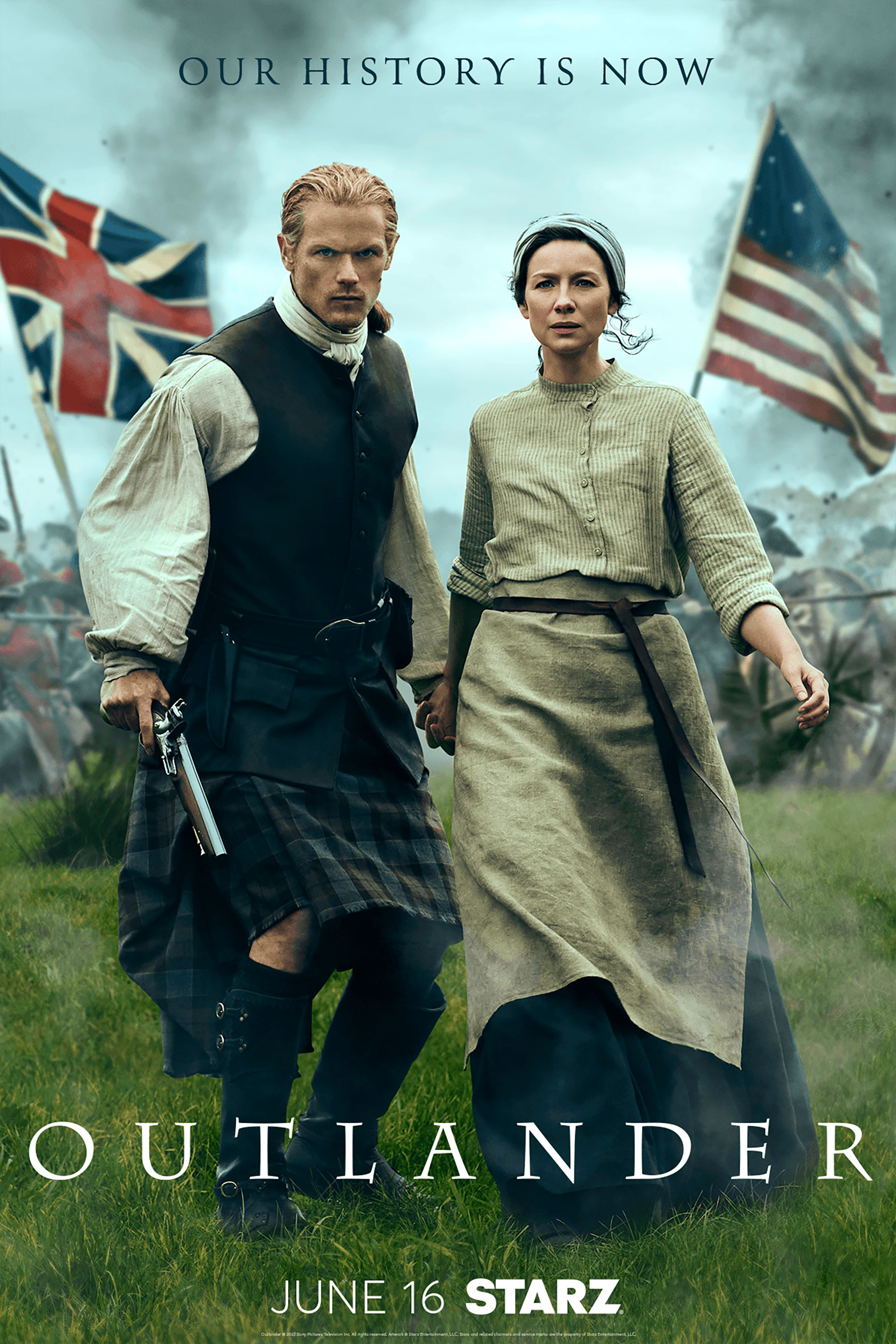 "Outlander" es protagonizada por Sam Heughan Caitríona Balfe. (Starz) 