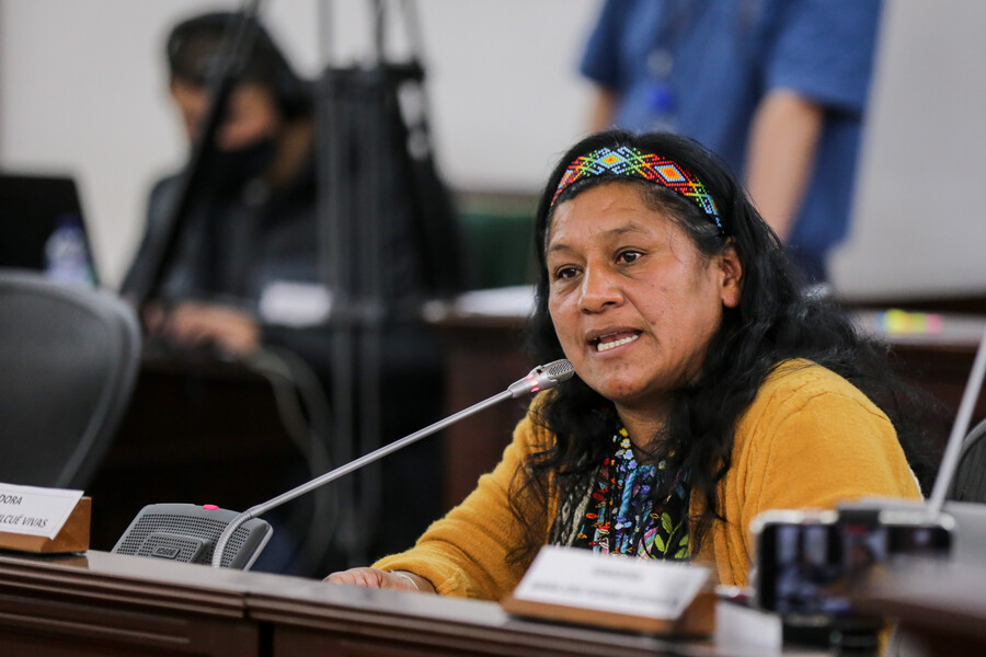 Senadora Aida Quilcué alertó sobre presencia de hombres armados cerca a reunión familiar