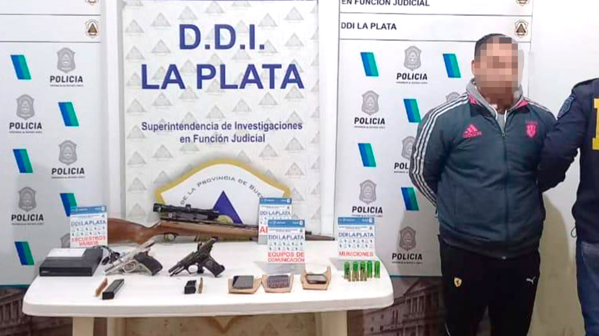 La Plata: el arsenal de un ladrón que se ocultaba en un country después de robar 20 mil dólares