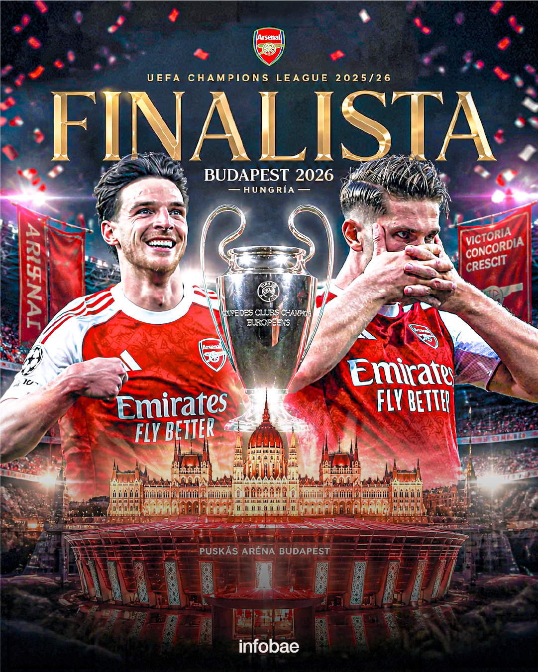 Con Arsenal clasificado y a la espera de Bayern M&uacute;nich o PSG: cu&aacute;ndo y d&oacute;nde se jugar&aacute; la final de la Champions League