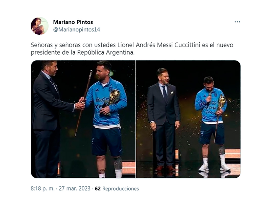 "Messi presidente" fue uno de los memes más elegidos tras la ceremonia de Conmebol con el homenaje a la Selección