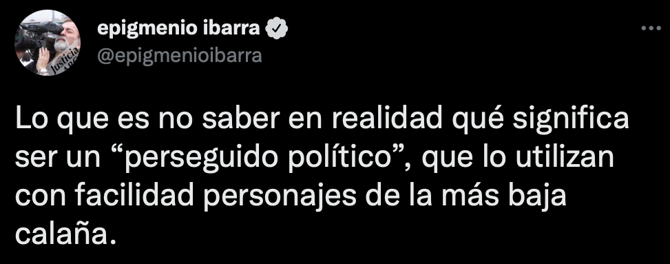 Sin mencionar su nombre, Ibarra criticó la etiqueta que se colocó Alito Moreno (Foto: Twitter/@epigmenioibarra)