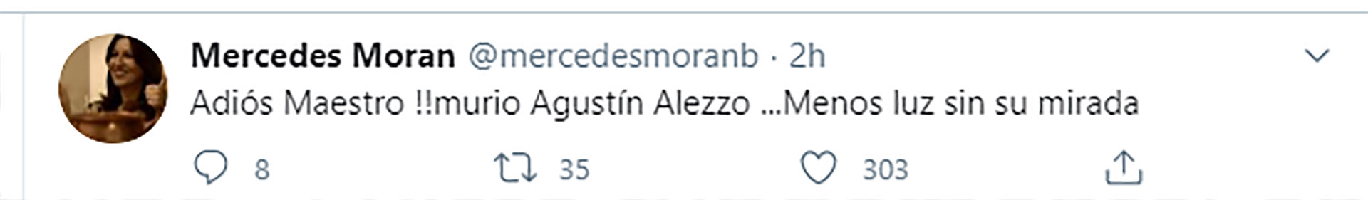 El tuit de Mercedes Morán