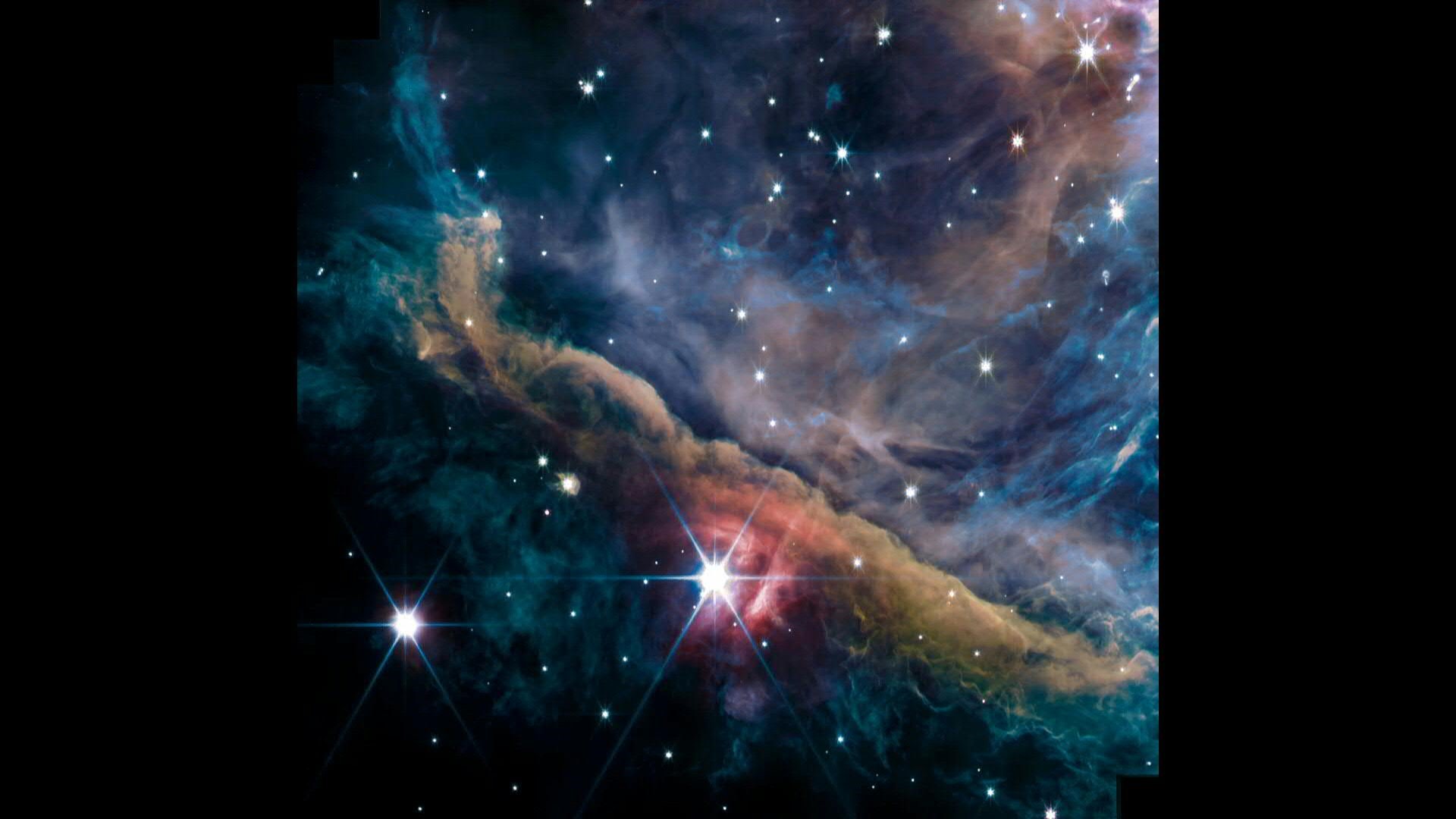 La región interna de la Nebulosa de Orión vista por el instrumento NIRCam del Telescopio Espacial James Webb (NASA)