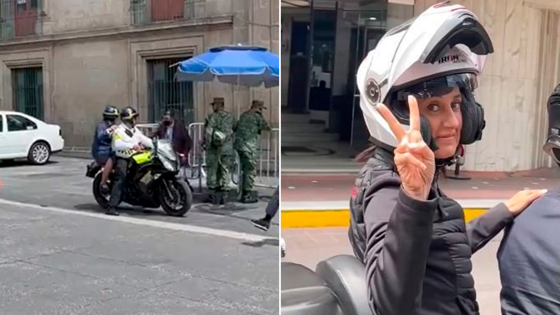 Otra “Motomami” en la 4T: Rosa Icela Rodríguez arribó en motocicleta a Palacio Nacional