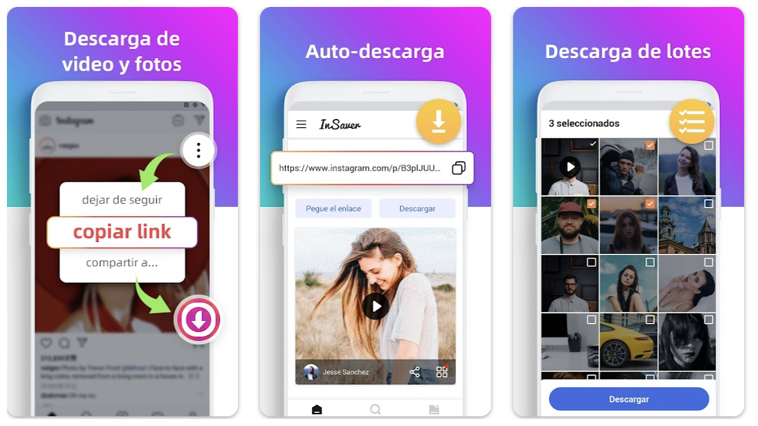 Aplicaciones para descargar videos de las redes sociales. (Captura: Google Play Store)