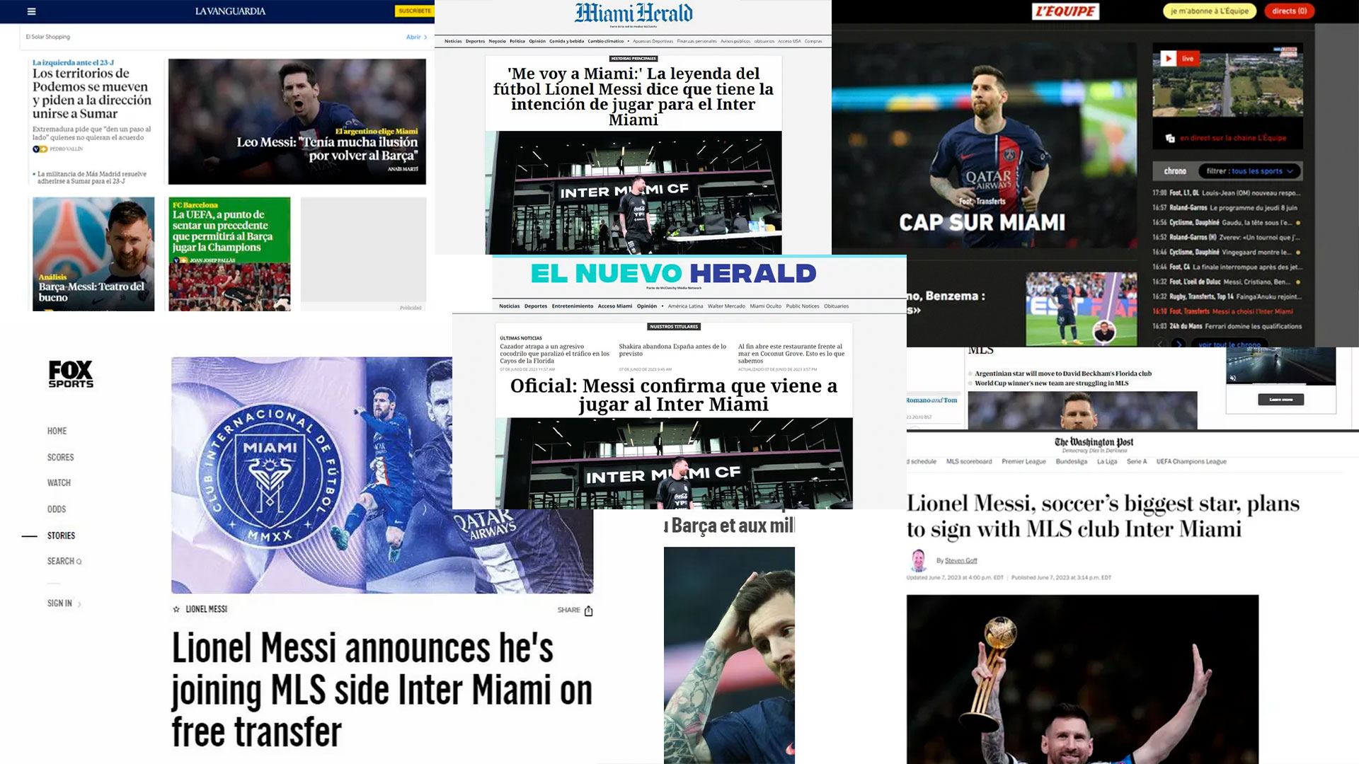“El jugador libre más codiciado” y “la superestrella del fútbol”: así reaccionaron los medios del mundo ante el desembarco de Messi en el Inter Miami