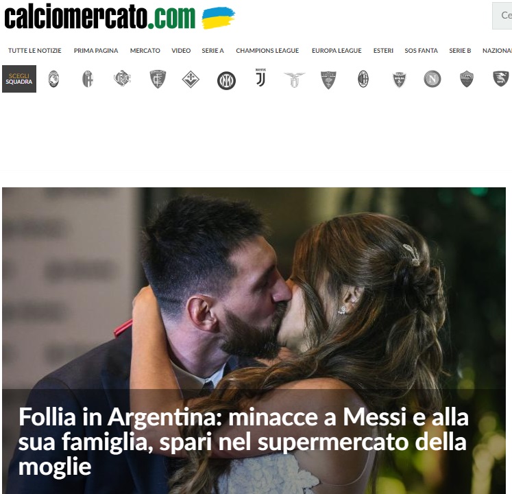 La portada de Calciomercato, un medio especializado en el mercado de fichajes, calificó de "locura" lo ocurrido.