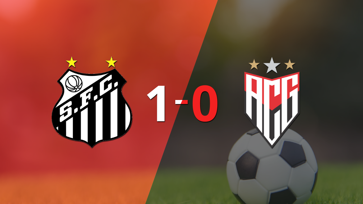 A Santos le alcanzó con un gol para derrotar a Atlético Goianiense en el Vila Belmiro