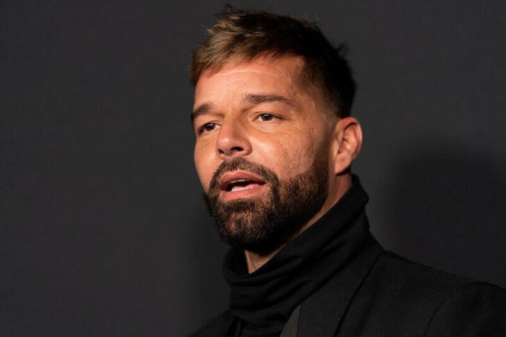 Ricky Martin arrives at the Museum of Modern Art for a Film Benefit in the Manhattan borough of New York City, New York, U.S., December 14, 2021. REUTERS/Jeenah Moon