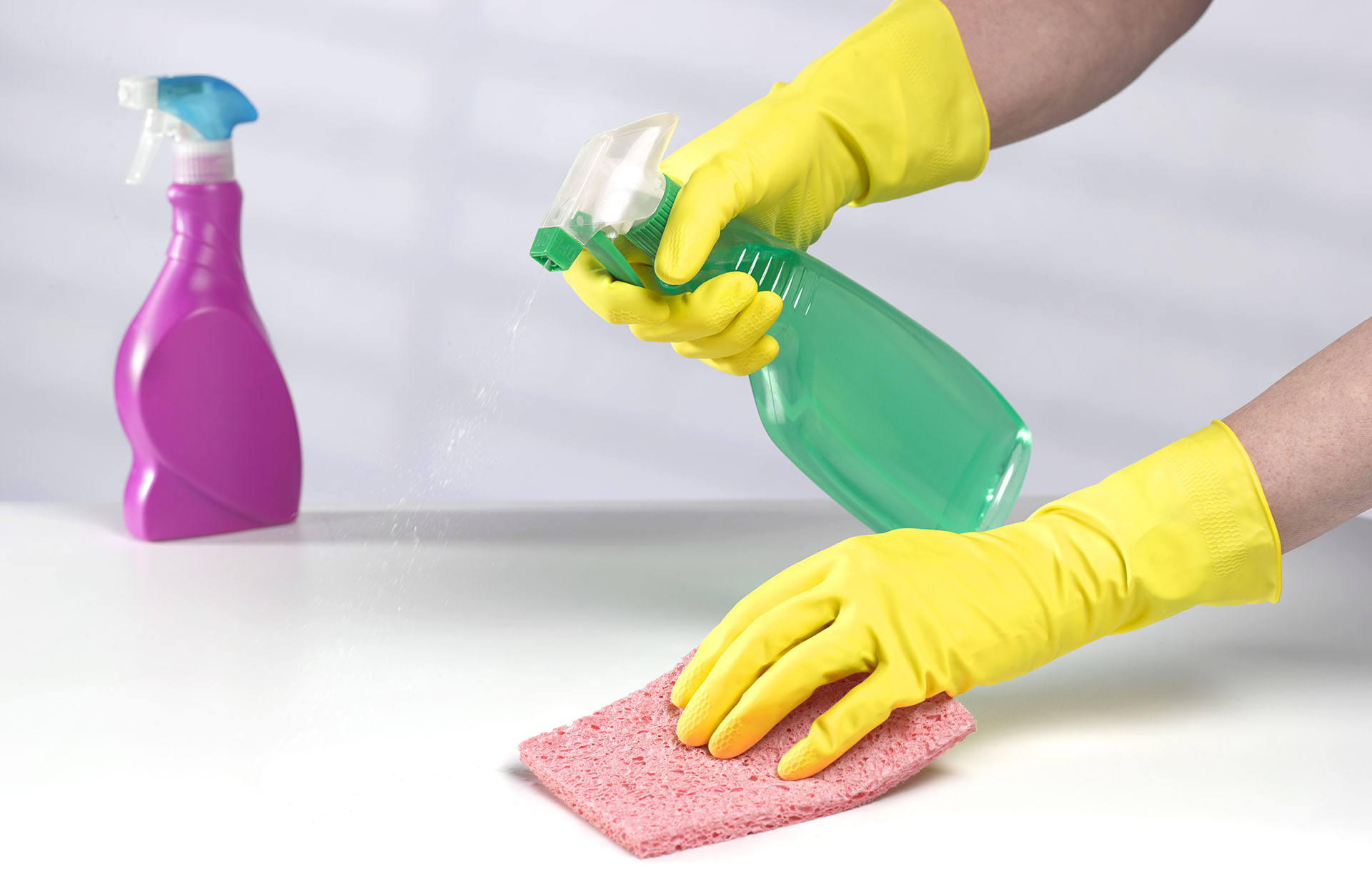 Cleaning surfaces helps avoid contagion