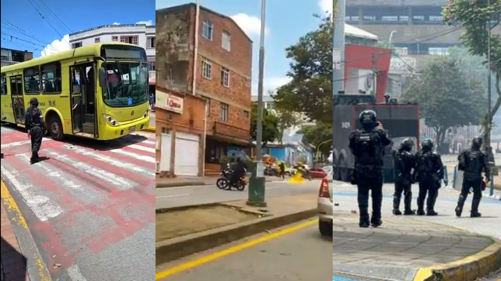 Bucaramanga: encapuchados lanzaron bombas molotov y retuvieron un bus en la UIS