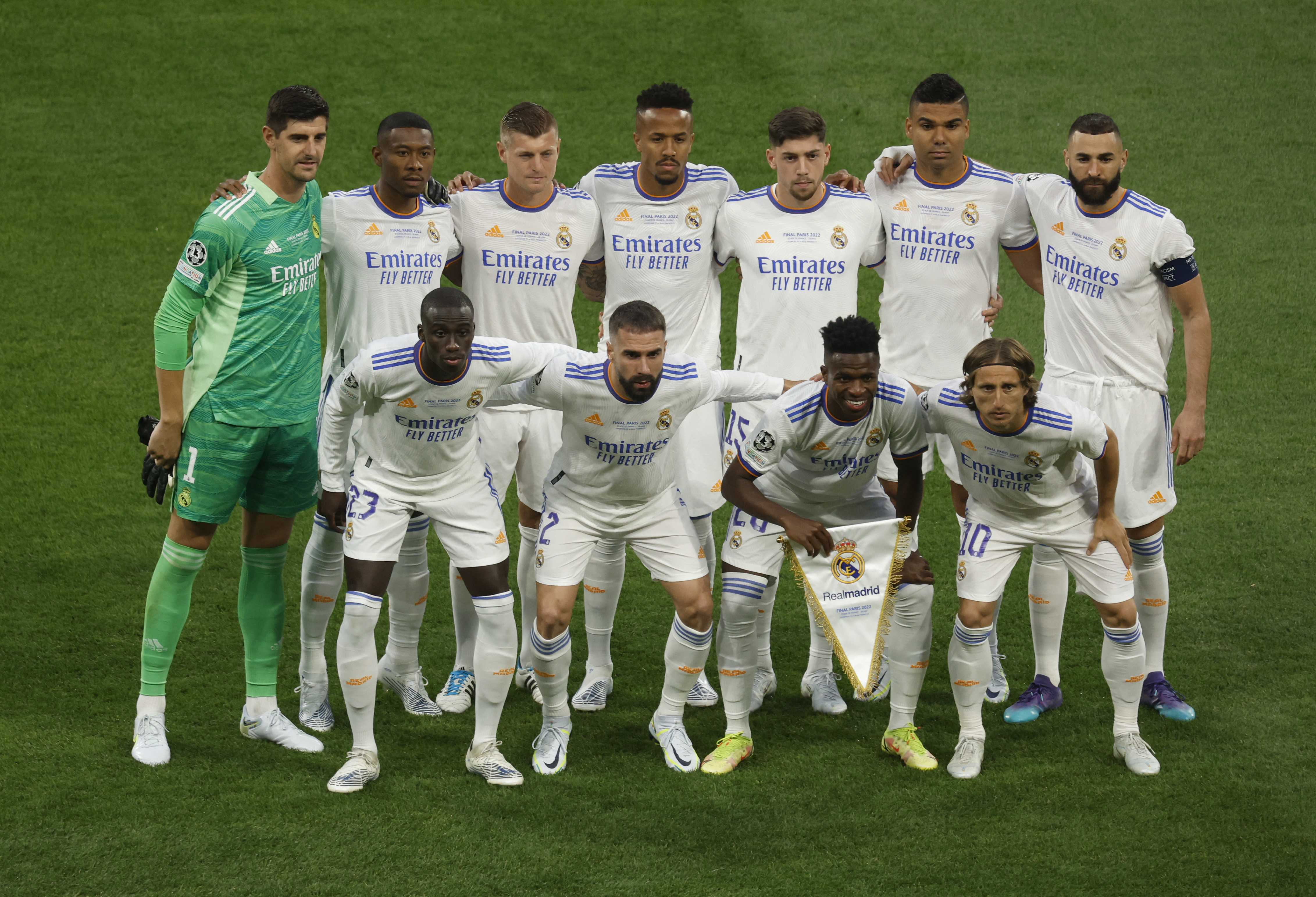 La formación del Real Madrid para disputar la final de la UEFA Champions League.