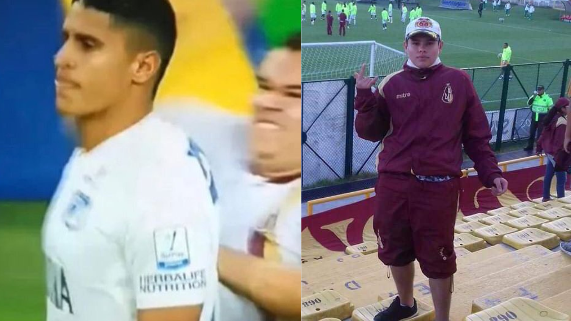 Alejandro Montenegro was identified as the fan who attacked the Millonarios player, Daniel Cataño.  @ortegaFede/Twitter.